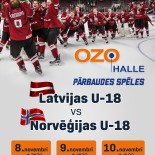 Pārbaudes spēles Latvijas U-18 vs Norvēģijas U-18!